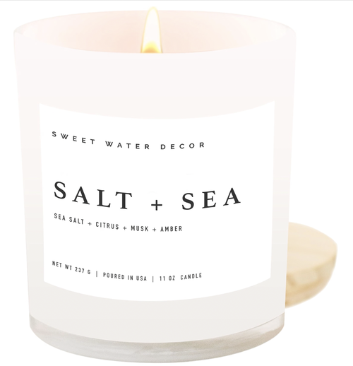 salt sea candle gifts for women ocean lovers