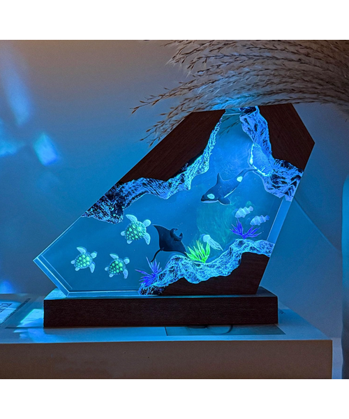 whale and manta ray lamp ocean lovers gifts