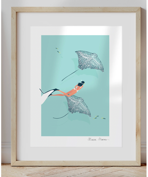 ocean lovers gift art print