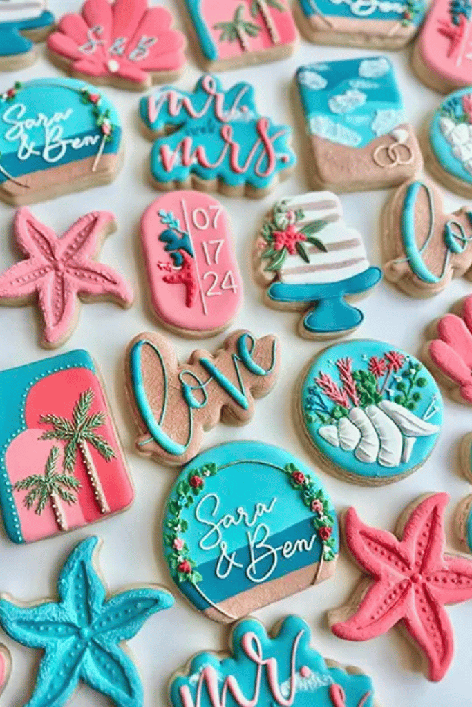beach and ocean cookie design ideas