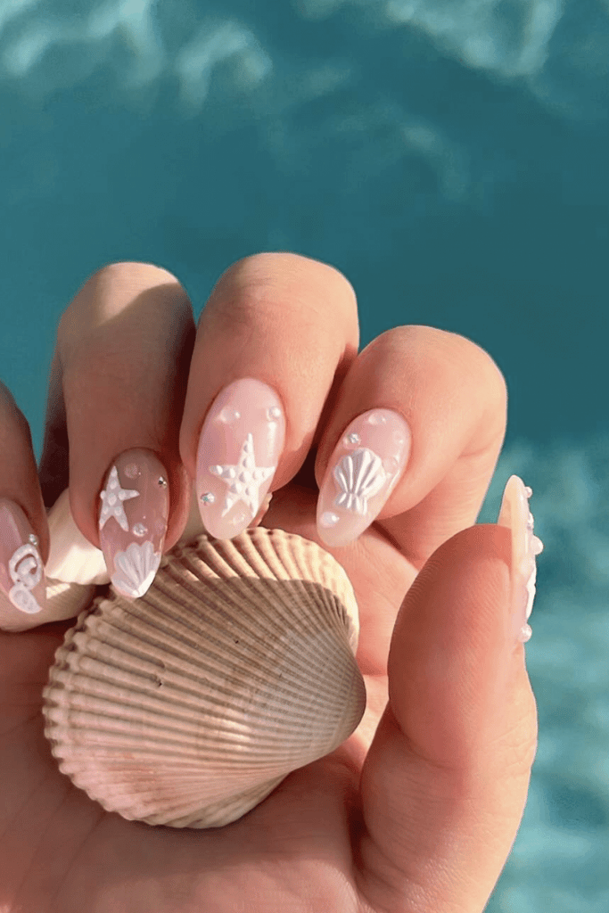 ocean mermaid nail designs